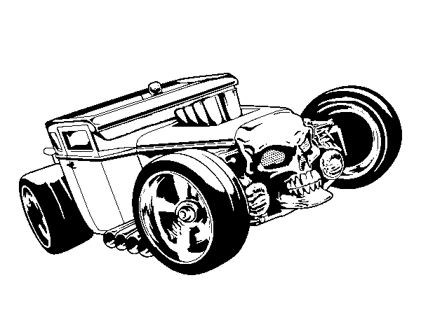 Dibuix de Hot Wheels Bone Shaker per Pintar on-line