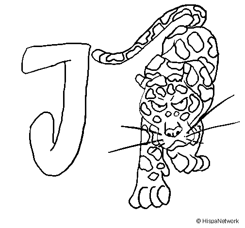 Dibuix de Jaguar per Pintar on-line