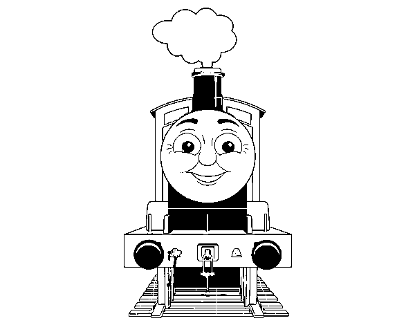 Dibuix de James la locomotora per Pintar on-line
