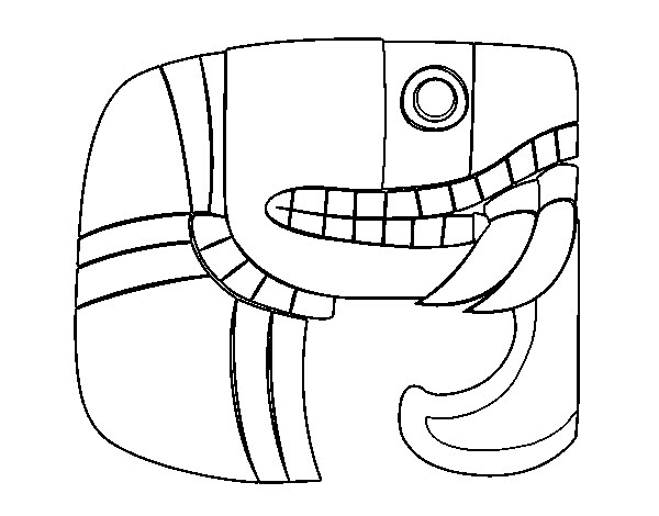 Dibuix de Jeroglífic maia per Pintar on-line
