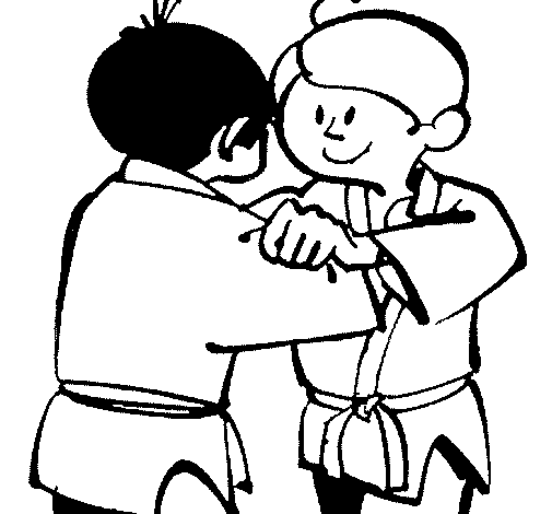 Dibuix de Judo amistós per Pintar on-line