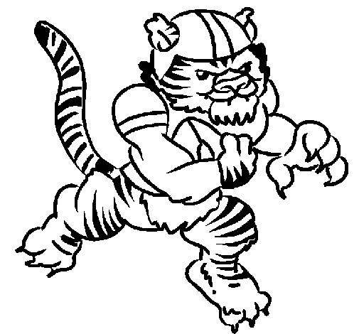 Dibuix de Jugador tigre per Pintar on-line