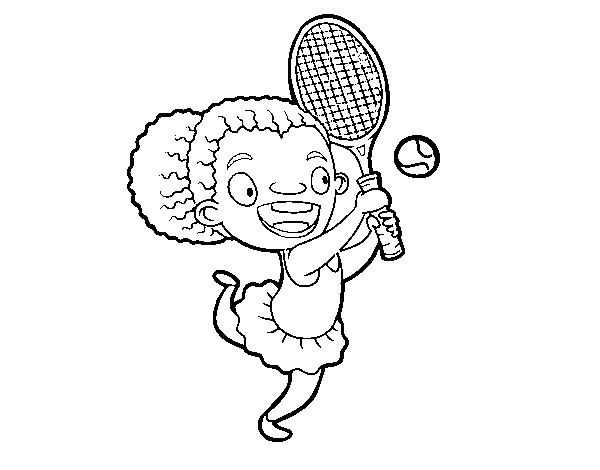 Dibuix de Jugadora de tennis per Pintar on-line