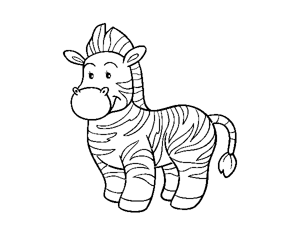 Dibuix de La zebra per Pintar on-line