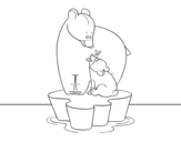 Dibujo de Mama óssa amb el seu fill