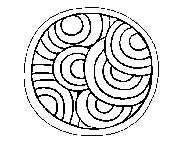 Dibuix de Mandala circular per Pintar on-line