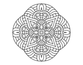 Dibuix de Mandala maya per pintar