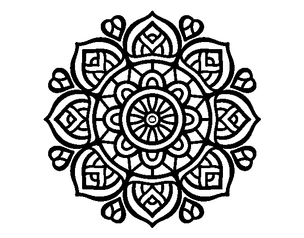 Dibuix de Mandala per la concentració mental per Pintar on-line