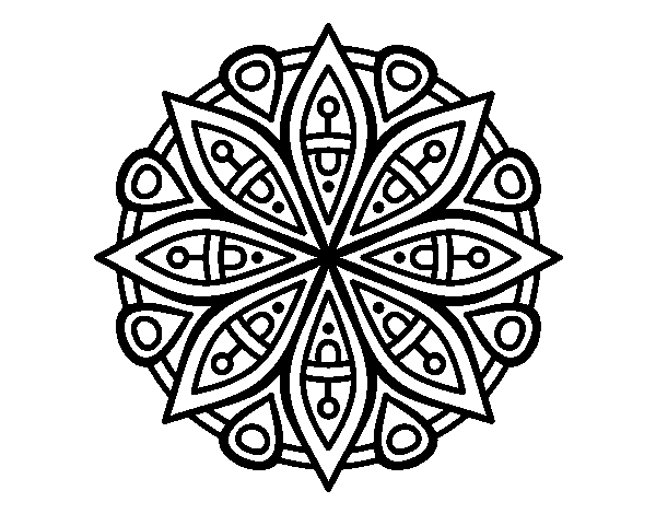 Dibuix de Mandala per la concentració per Pintar on-line