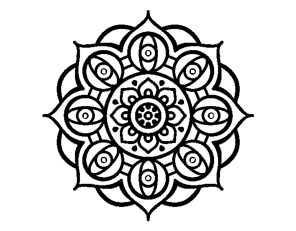 Dibuix de Mandala ulls oberts per Pintar on-line