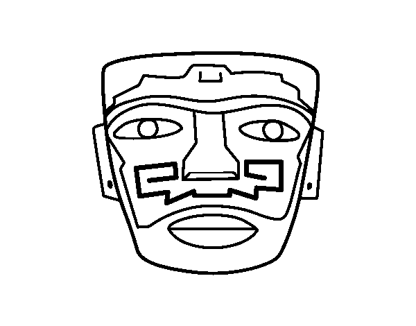 Dibuix de Màscara ancestral asteca per Pintar on-line