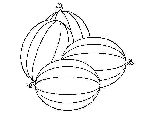 Dibuix de Melons per Pintar on-line