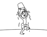 Dibujo de Nen amb galleda d'aigua