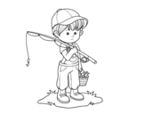 Dibujo de Nen pescador