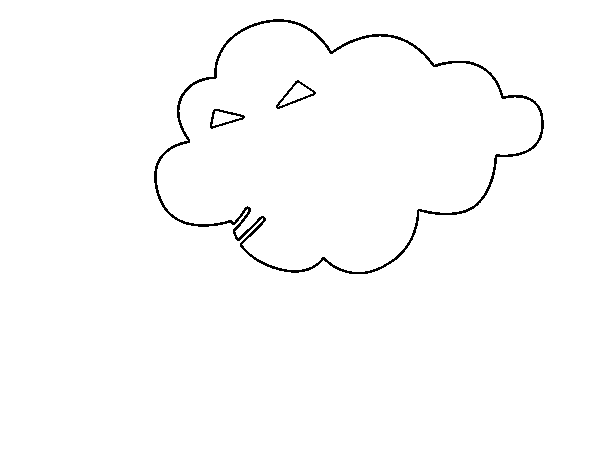 Dibuix de Núvol bufant per Pintar on-line