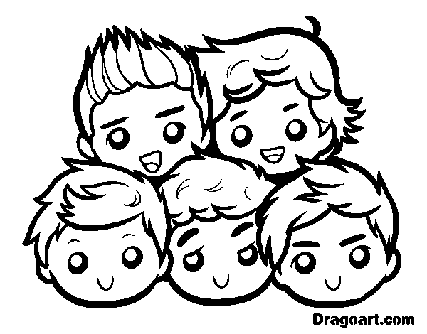 Dibuix de One Direction 2 per Pintar on-line