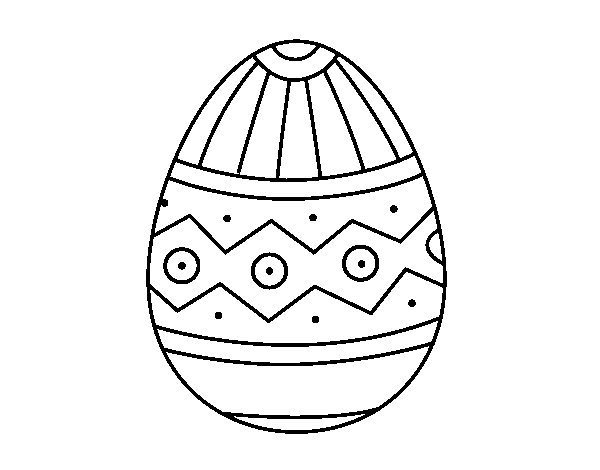 Dibuix de Ou de Pasqua estampat per Pintar on-line