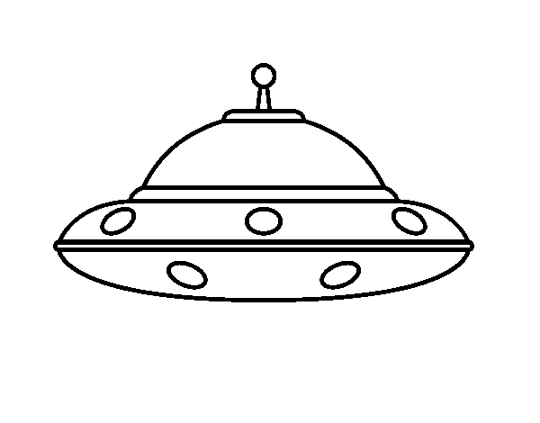 Dibuix de OVNI extraterrestre per Pintar on-line