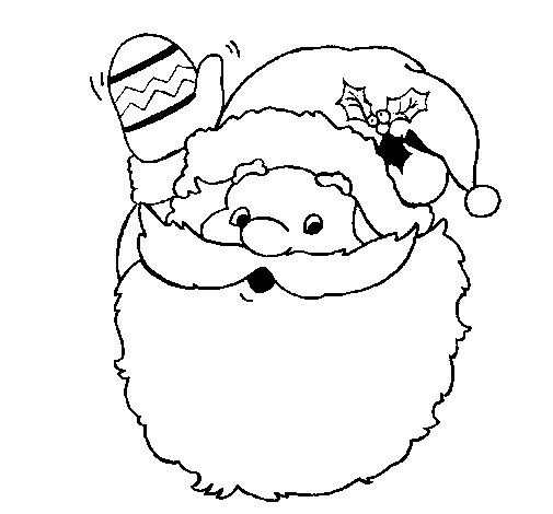 Dibuix de Papa Noel saludant  per Pintar on-line