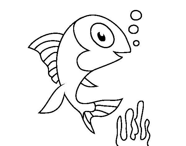 Dibuix de Peix de mar per Pintar on-line