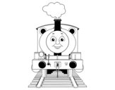 Dibuix de Percy la locomotora per pintar