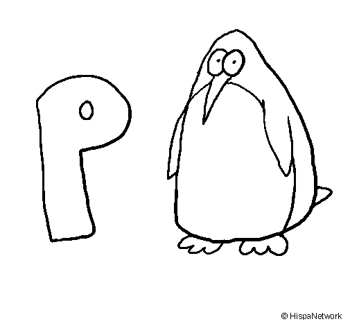 Dibuix de Pingüí per Pintar on-line