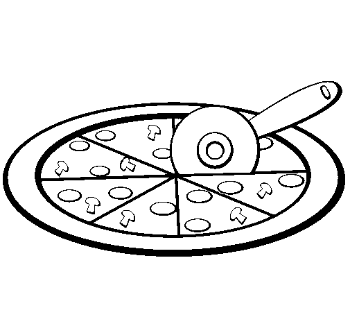 Dibuix de Pizza per Pintar on-line