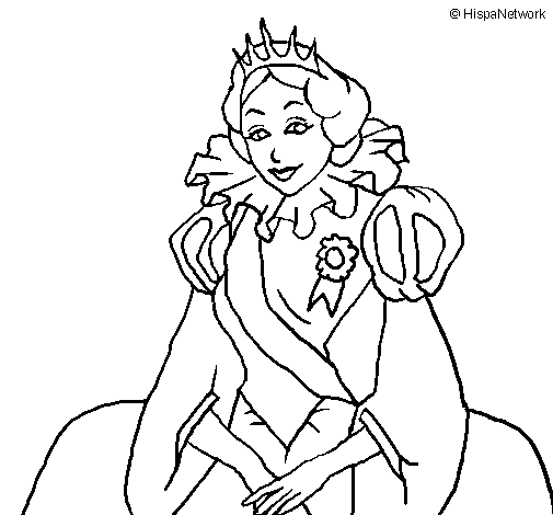 Dibuix de Princesa reial per Pintar on-line