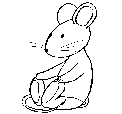 Dibuix de Rata asseguda  per Pintar on-line