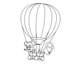 Dibuix de Ratolins en globus per pintar