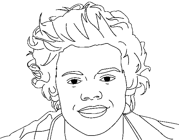 Dibuix de Retrat de Harry Styles per Pintar on-line