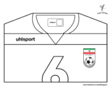 Dibuix de Samarreta del mundial de futbol 2014 d'Iran per pintar