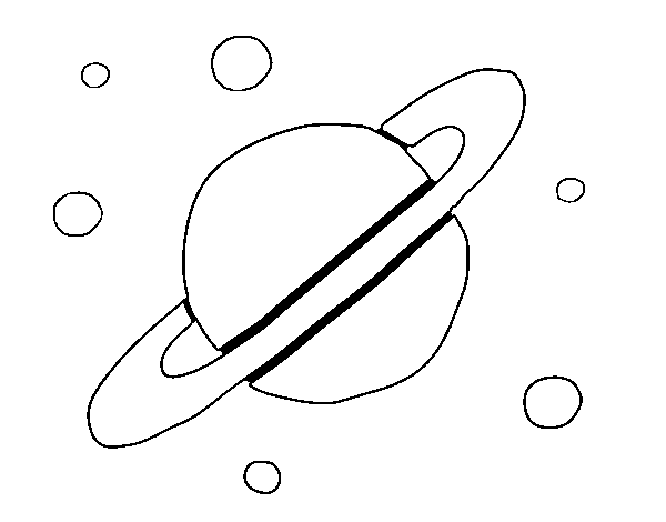 Dibuix de Satèl·lits de Saturn per Pintar on-line