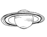 Dibuix de Saturn per pintar