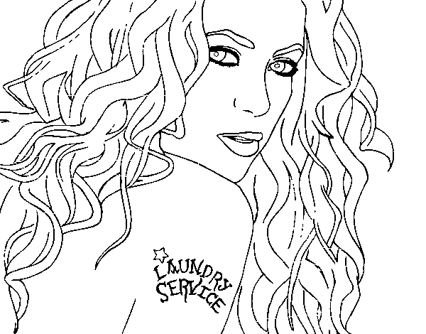 Dibuix de Shakira - Laundry Service per Pintar on-line