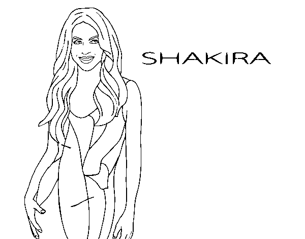 Dibuix de Shakira per Pintar on-line