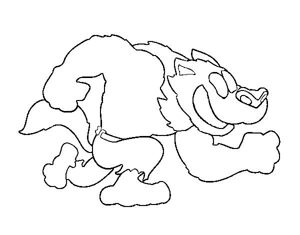 Dibuix de Super home llop per Pintar on-line
