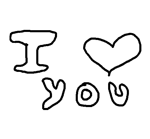 Dibuix de T'estimo 6 per Pintar on-line