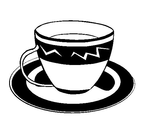 Dibuix de Tassa de cafè per Pintar on-line