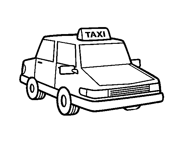 Dibuix de Taxi urbà per Pintar on-line