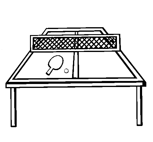 Dibuix de Tennis de taula per Pintar on-line