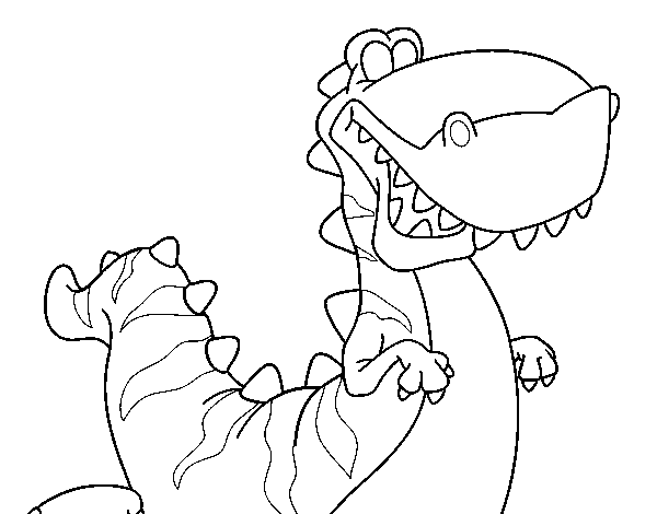 Dibuix de Tiranosaure feliç per Pintar on-line