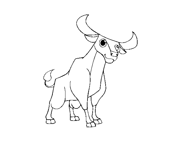 Dibuix de Toro salvatge 1 per Pintar on-line