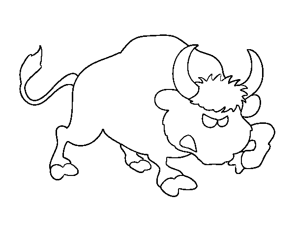 Dibuix de Toro salvatge per Pintar on-line