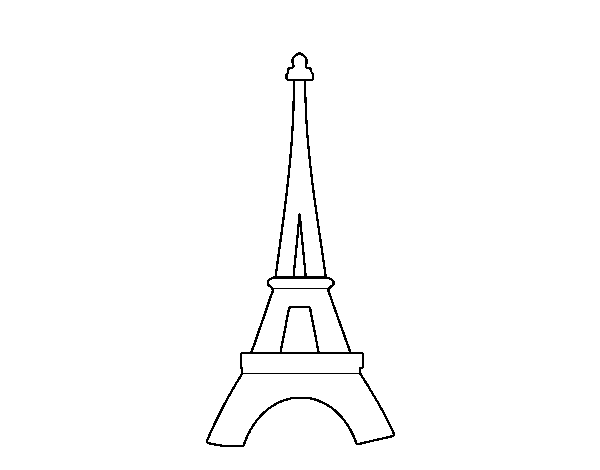 Dibuix de Torre Eiffel per Pintar on-line