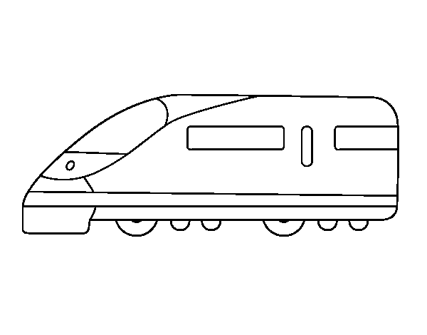 Dibuix de Tren ràpid per Pintar on-line