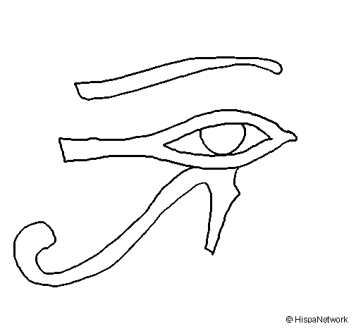 Dibuix de Ull Horus per Pintar on-line