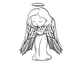 Dibujo de Un àngel pregant