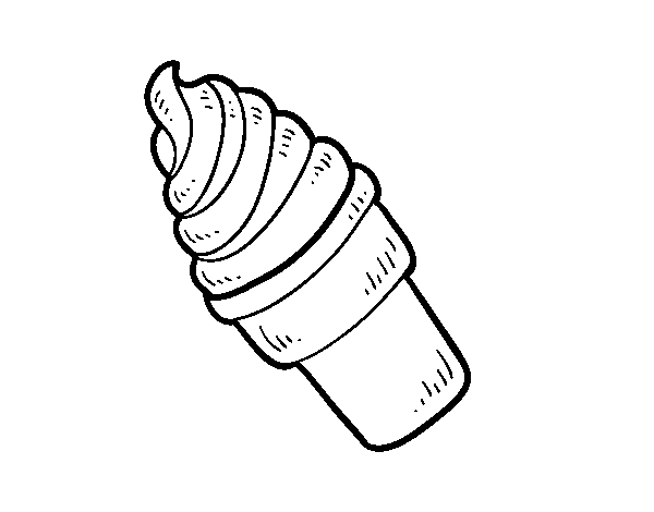 Dibuix de Un gelat cremós per Pintar on-line