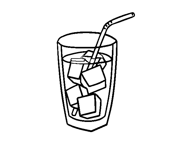 Dibuix de Un got de refresc per Pintar on-line